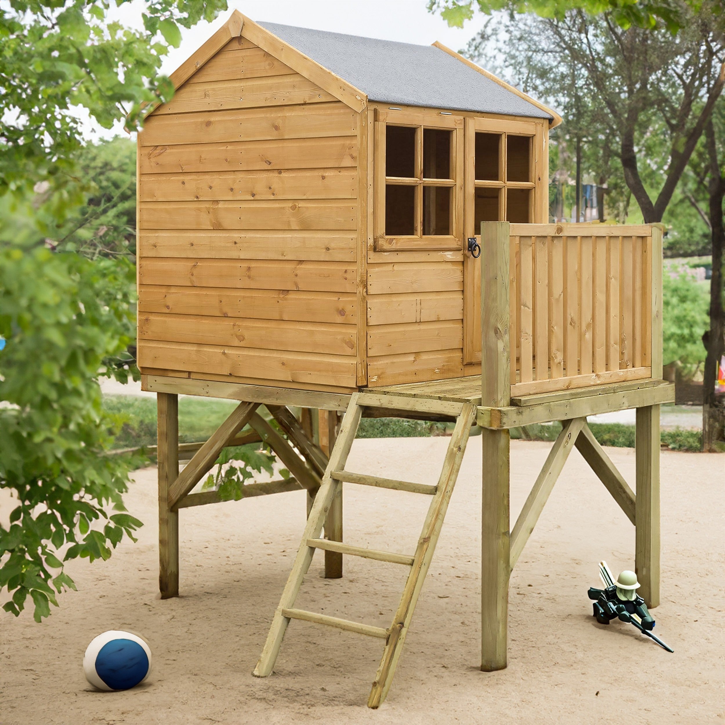 Shire Bunny 3' 11" x 5' 11" Apex Children's Playhouse - Premium Dip Treated Shiplap