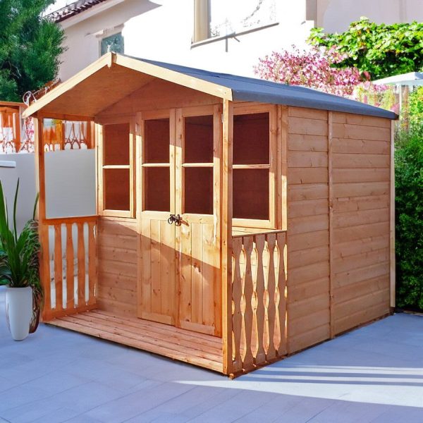 Shire Houghton 6' 8" x 7' 4" Apex Summerhouse - Premium Dip Treated Shiplap