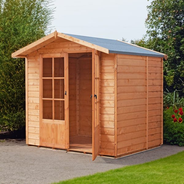 Shire Lumley 6' 8" x 6' 3" Apex Summerhouse - Premium Dip Treated Shiplap