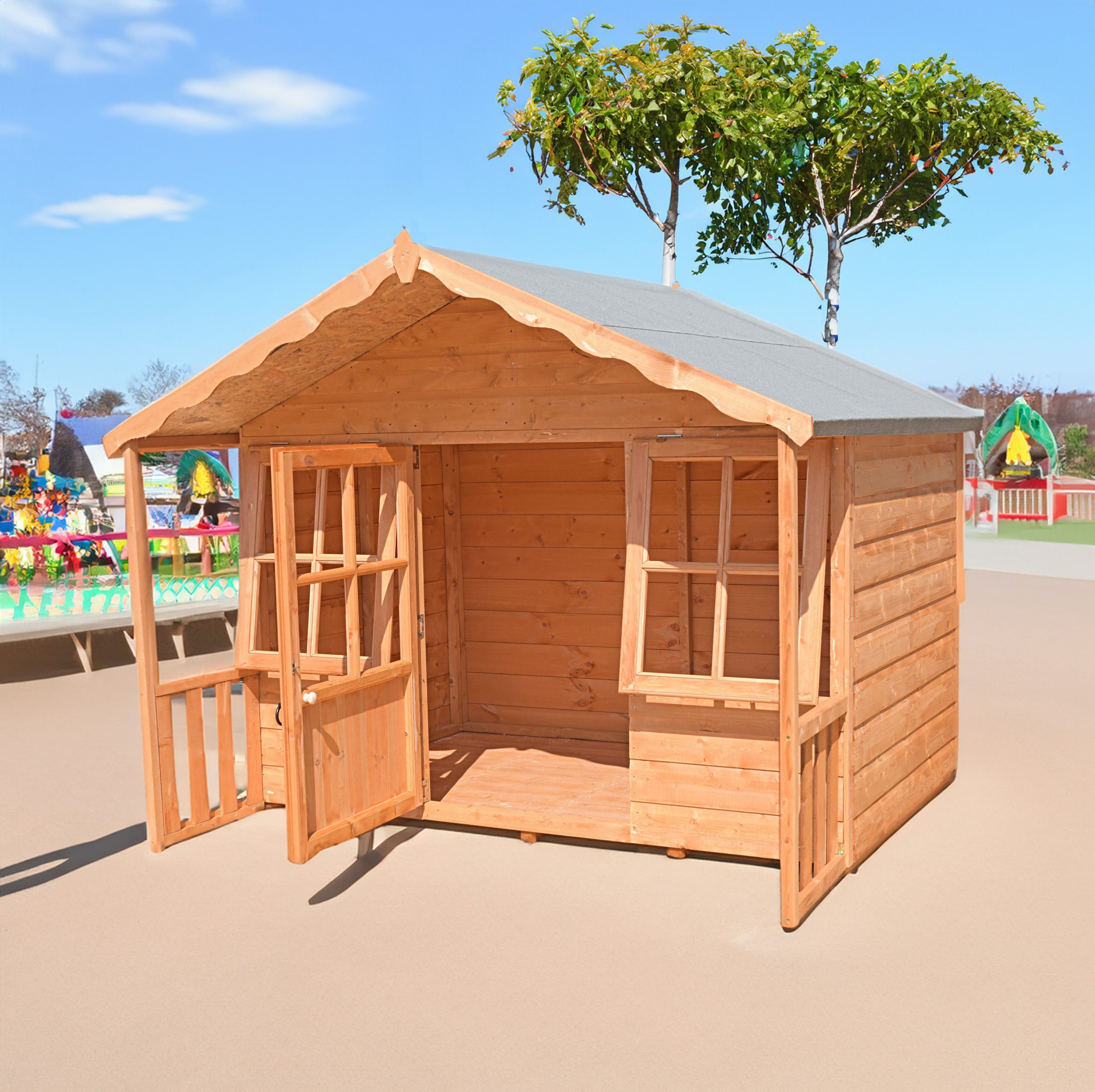 Shire Pixie 5' 10" x 5' 6" Apex Children's Playhouse - Premium Dip Treated Shiplap