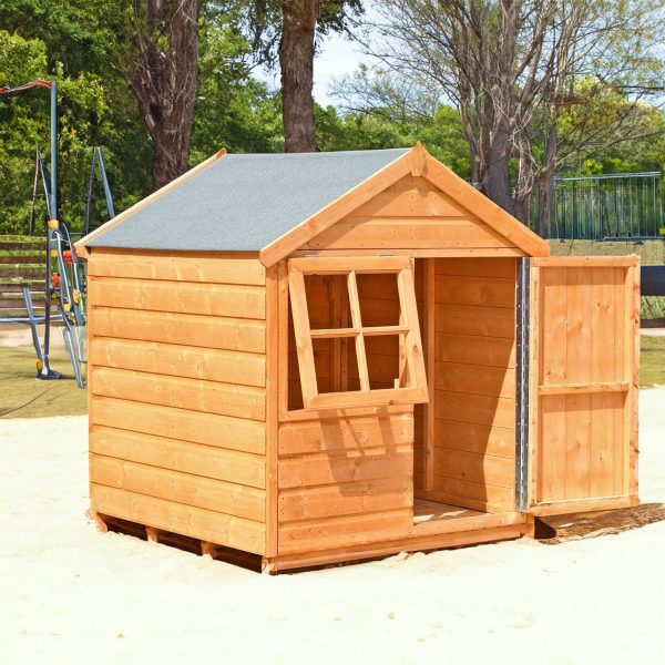 Shire Playhut 4' x 4' 3" Apex Children's Playhouse - Premium Dip Treated Shiplap