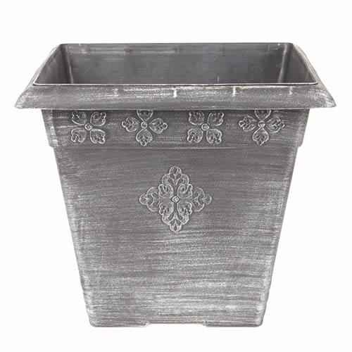 Silver Medley Square Planter