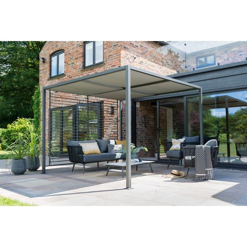 Sliding Garden Gazebo by Garden Must Haves with a Grey Canopy