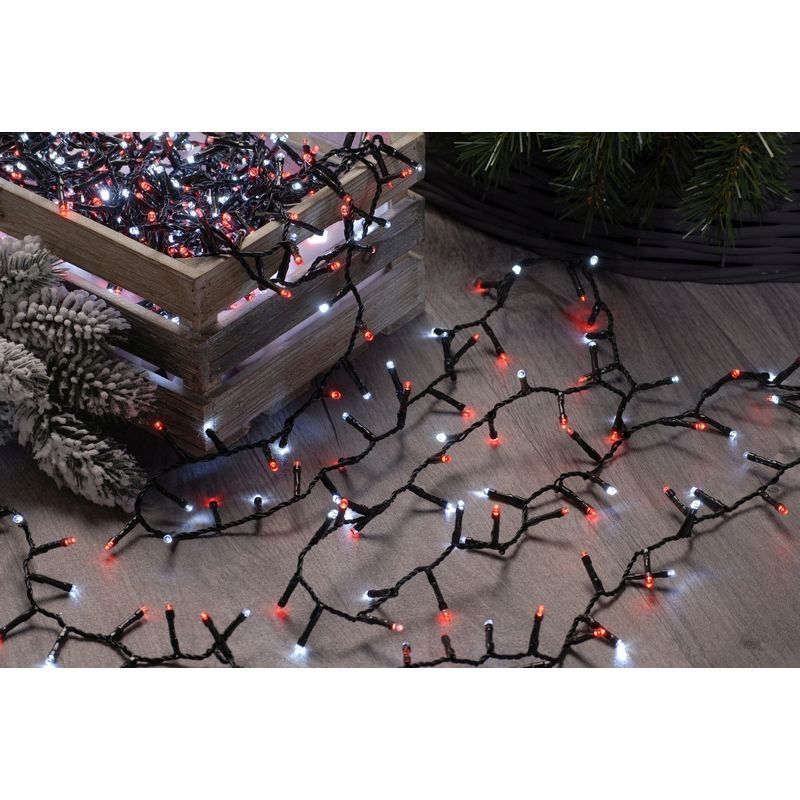 String Fairy Christmas Lights Multifunction Red & White Outdoor 1000 LED - 25.97m Candy Cane