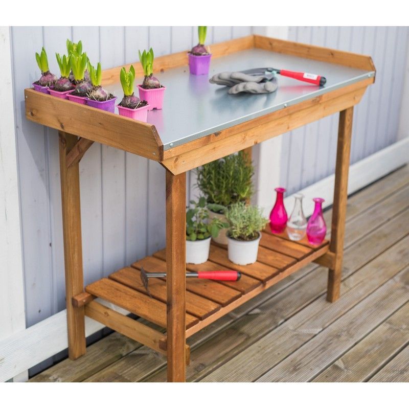 Traditional Potting Table - Brown by EKJU